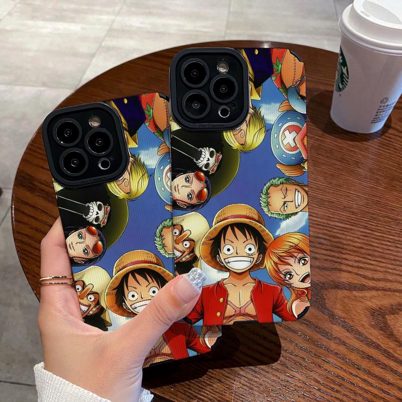 Ốp Điện Thoại Mềm Chống Rơi Họa Tiết One Piece Monkey D Luffy Cho IPhone 11 14 13 12 Pro Max XR 14 6 6s 8 7 Plus X XS Max SE