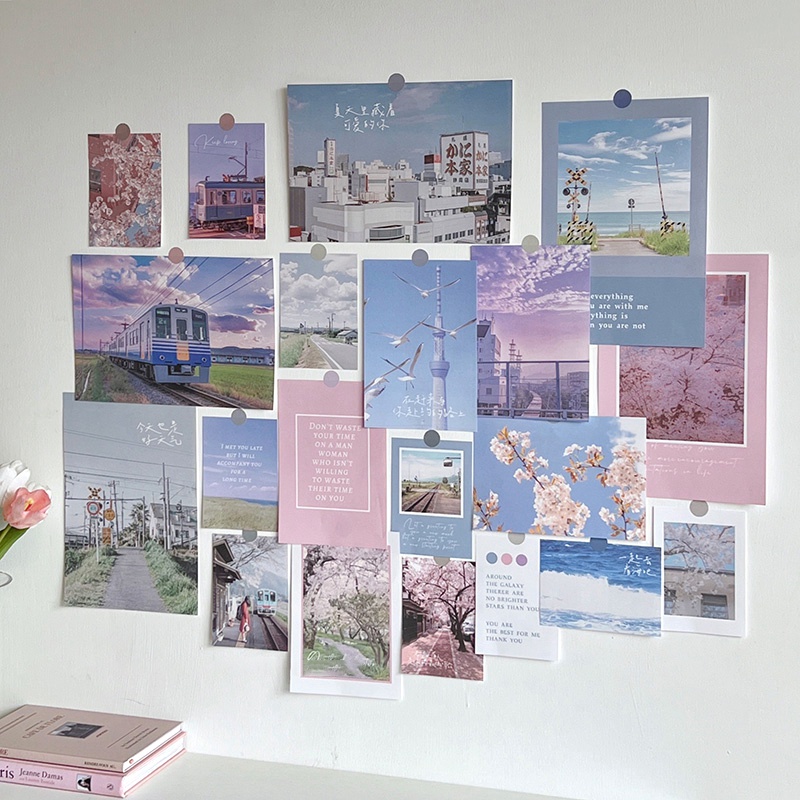 Bộ Thẻ Bưu Thiếp Bằng Giấy Treo Tường Trang Trí Phong Cách Bắc Âu