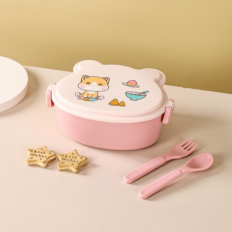 Hộp cơm Hai Tầng Có Thể Hâm Nóng Họa Tiết Trái Cây Hoạt Hình Dễ Thương Cho Học Sinh Tiểu Học