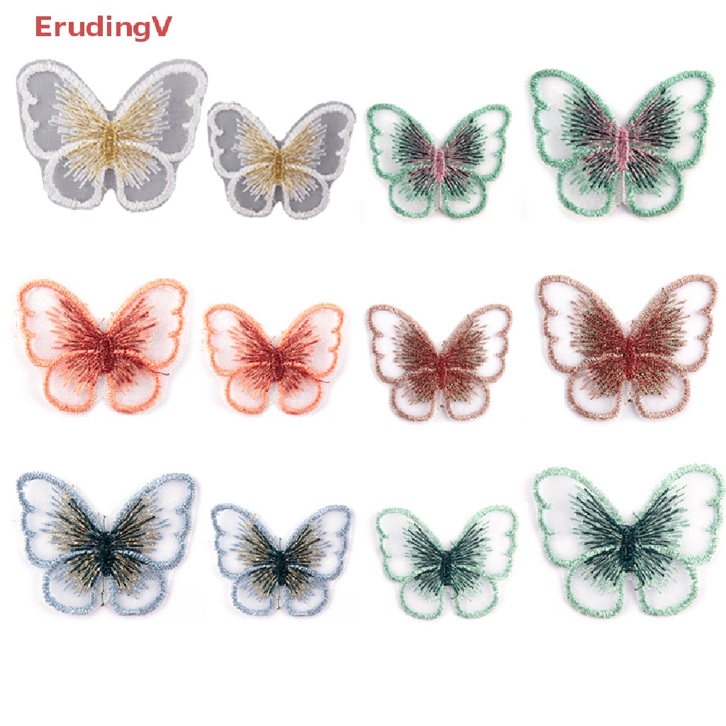 Bộ 10 Miếng Vá Hình Bướm DIY Trang Trí Túi Xách