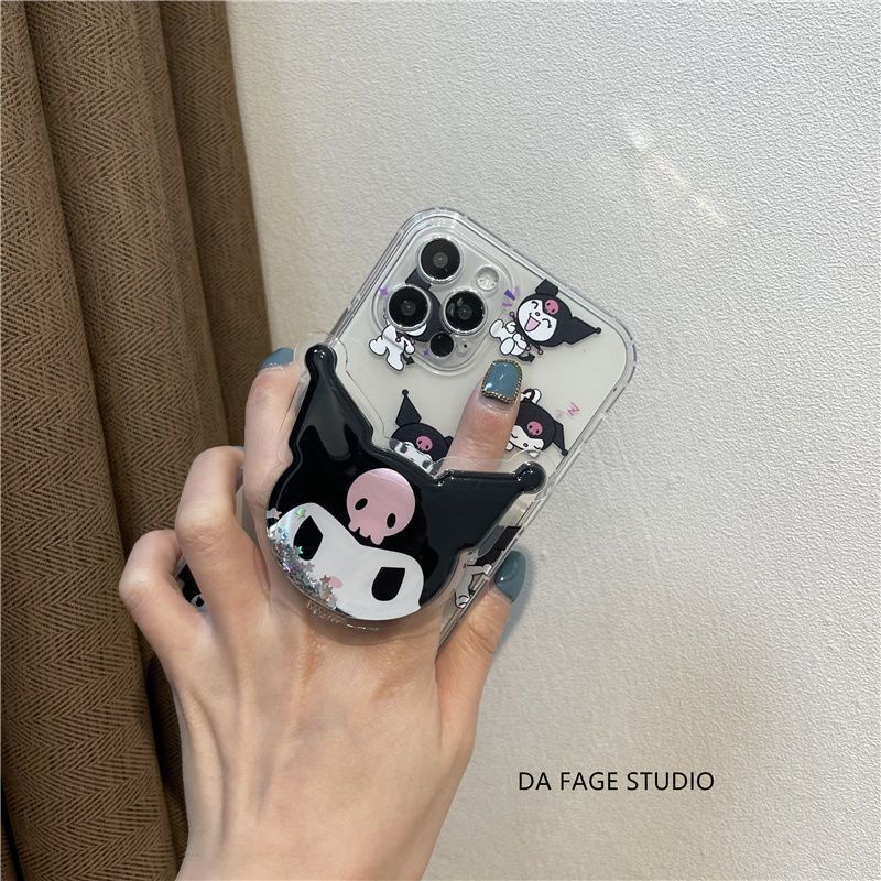 Ốp Điện Thoại Silicon Mềm Hình Quái Vật Hoạt Hình Có Giá Đỡ Cho iPhone xr 11promax Xs 78Plus 12ins