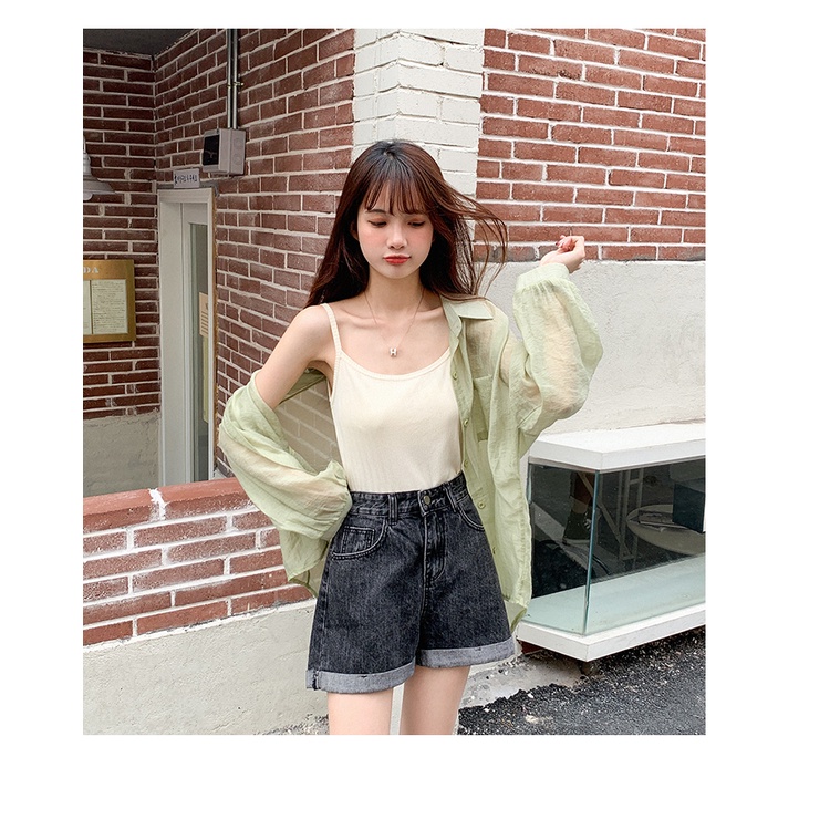 Áo tanktop SUXI dệt kim thiết kế tối giản thời trang mùa hè cho nữ