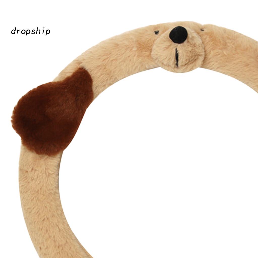 Vỏ Bọc Vô Lăng 38cm Bằng Lông Nhung Họa Tiết Hoạt Hình Dễ Thương Cho Xe Tải