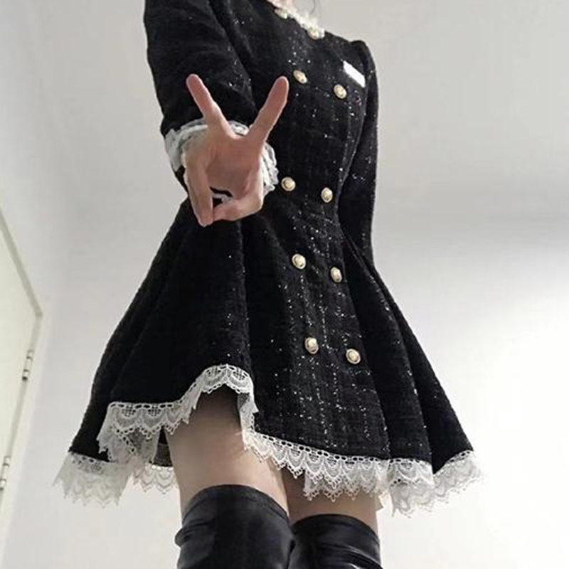 IELGY   hepburn Váy Đen Nhỏ Mát Mẻ Cao Cấp Có Hương Thơm Ngọt Ngào Dành Cho Nữ