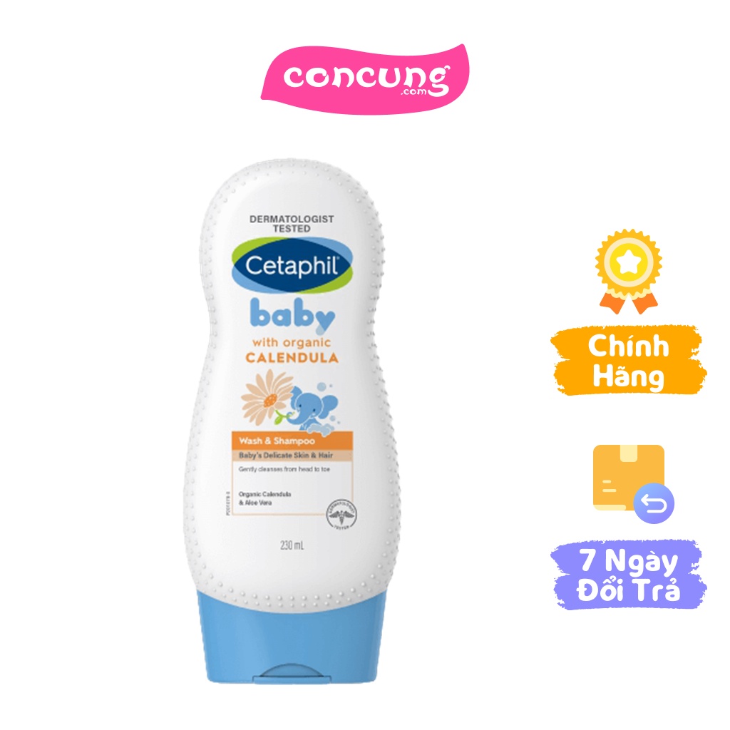 Sữa tắm gội trẻ em tinh chất hoa cúc (Cetaphil Baby Wash&Shampoo) 400ml