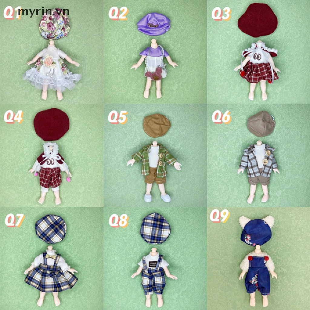 Đầm Đồ Chơi Búp Bê 16cm Tỉ Lệ 1 / 8