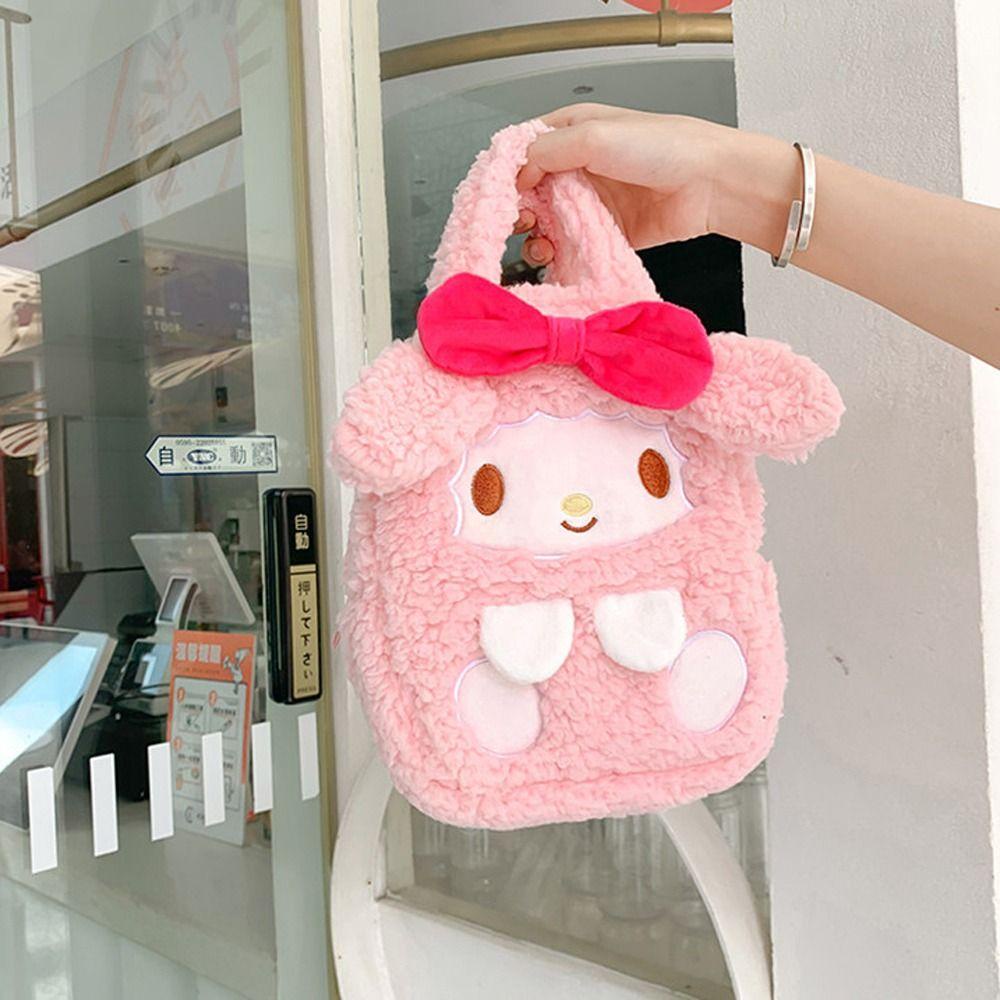 Túi Đựng Mỹ Phẩm Xách Tay Sức Chứa Lớn In Hình Kuromi Hoạt Hình Melody Lolita Cho Nữ