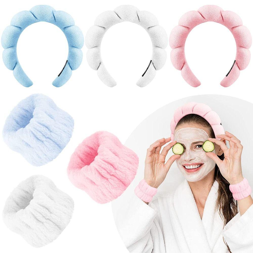 MAXG Băng Đô Xốp Bện Màu Trơn Chống Trượt Dùng Rửa Mặt / Spa Cho Nữ