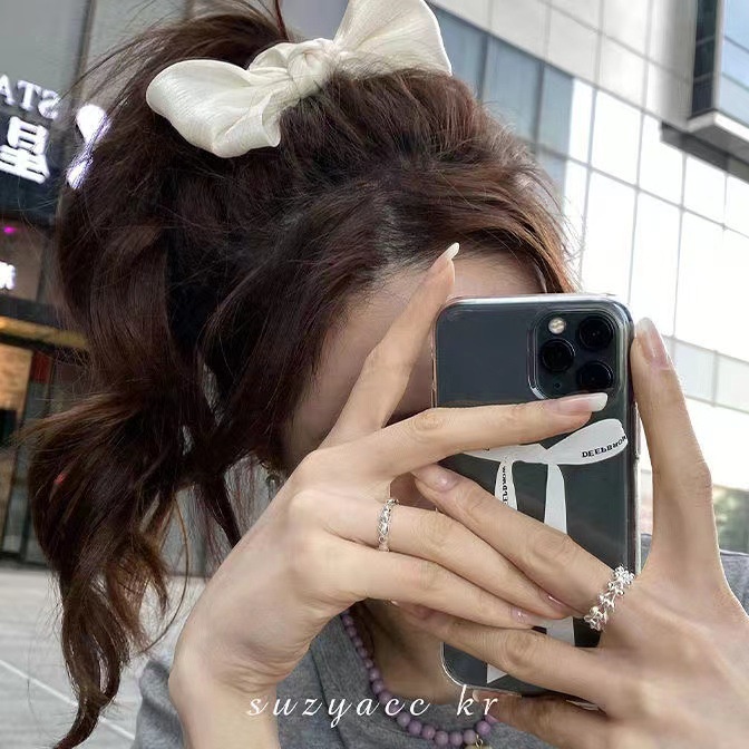 Dây Buộc Tóc Cao Su Satin Thắt Nơ Xinh Xắn Cho Nữ Mã 2023