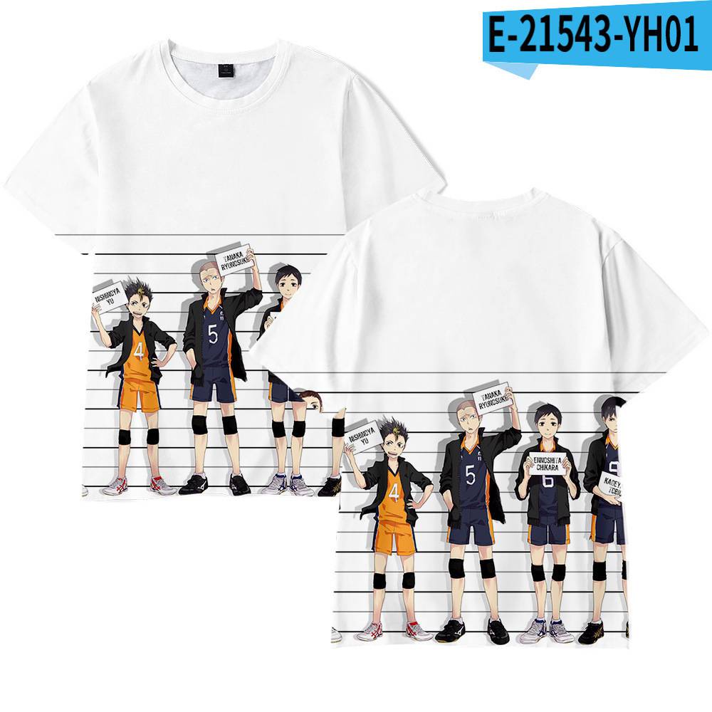 Áo Thun Tay Ngắn In Hình Hinata Shoyo Kageyama 3D Thời Trang