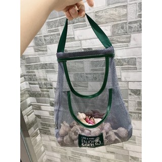 Túi giỏ lưới đựng hành tỏi củ đồ khô 1, 2 ngăn mẫu mới