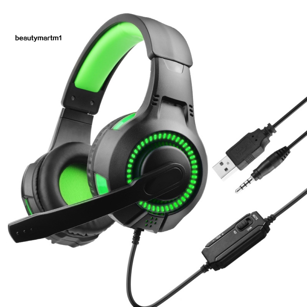Tai Nghe Chụp Tai Jack Cắm 3.5mm Có Đèn LED Cho PS4