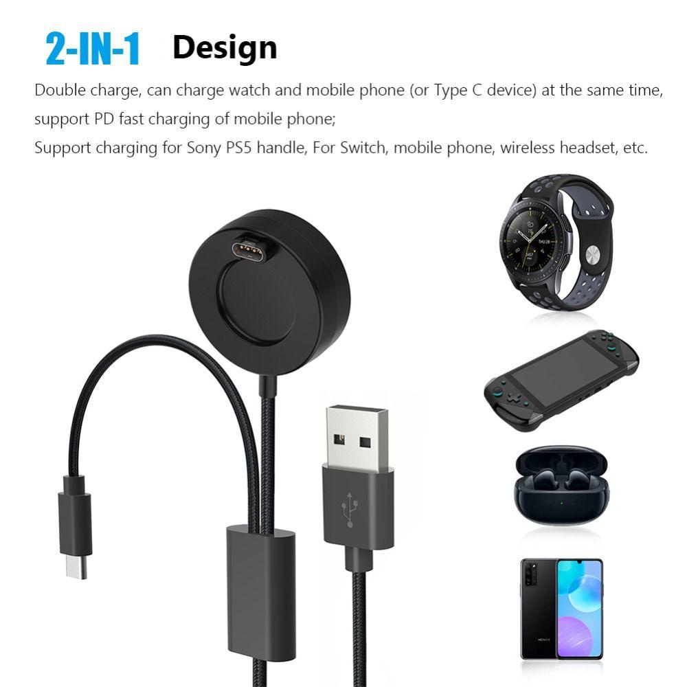 Dây Cáp Sạc PD Nylon Bện Thông Dụng Cho Garmin 7 6 5 Venu 2
