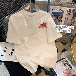 Áo Thun Cotton Nguyên Chất Ngắn Tay In Họa Tiết Thời Trang Mùa Hè Hàn Quốc Mới Cho Nữ 9174