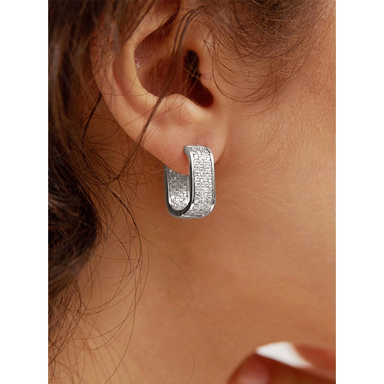 Fm Bông Tai Kim Loại Hình Tròn Thiết Kế Hợp Thời Trang Cho Nữ Giới