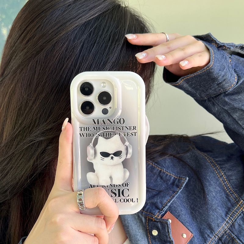 Ốp Điện Thoại Silicon TPU Mềm Chống Sốc In Hình Mèo Âm Nhạc Dễ Thương Cho IPhone 14 13 11 12 Pro XS Max X XR 7 + 8 Plus