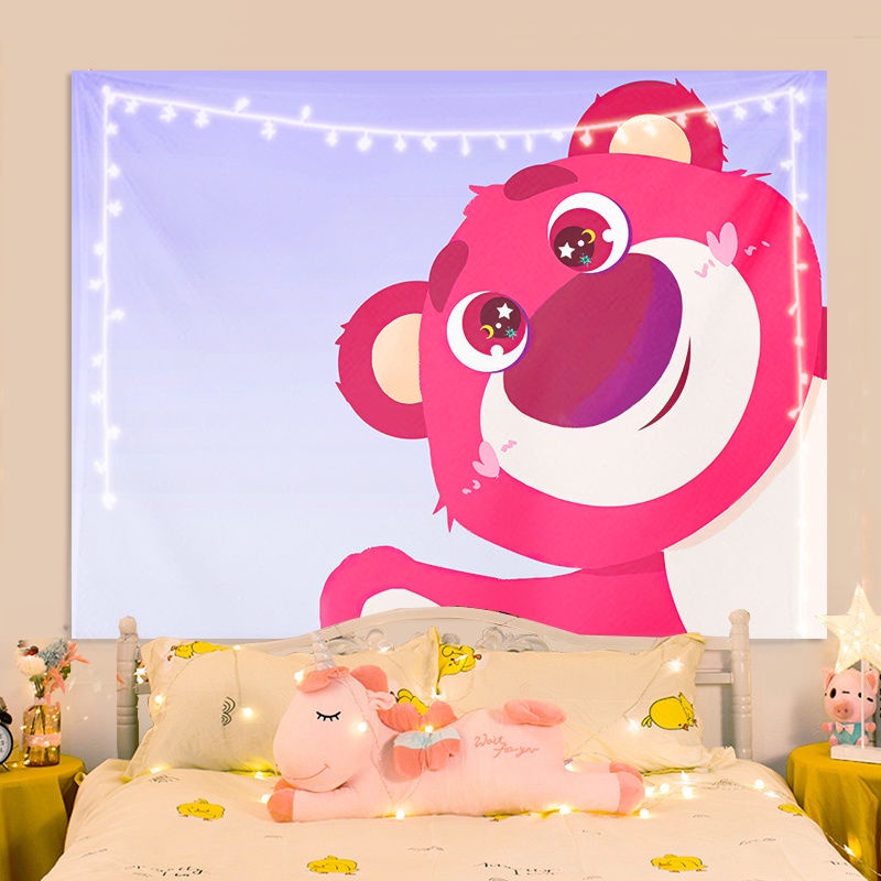Disney Thảm Treo Tường Trang Trí Hình Gấu Hồng Dễ Thương