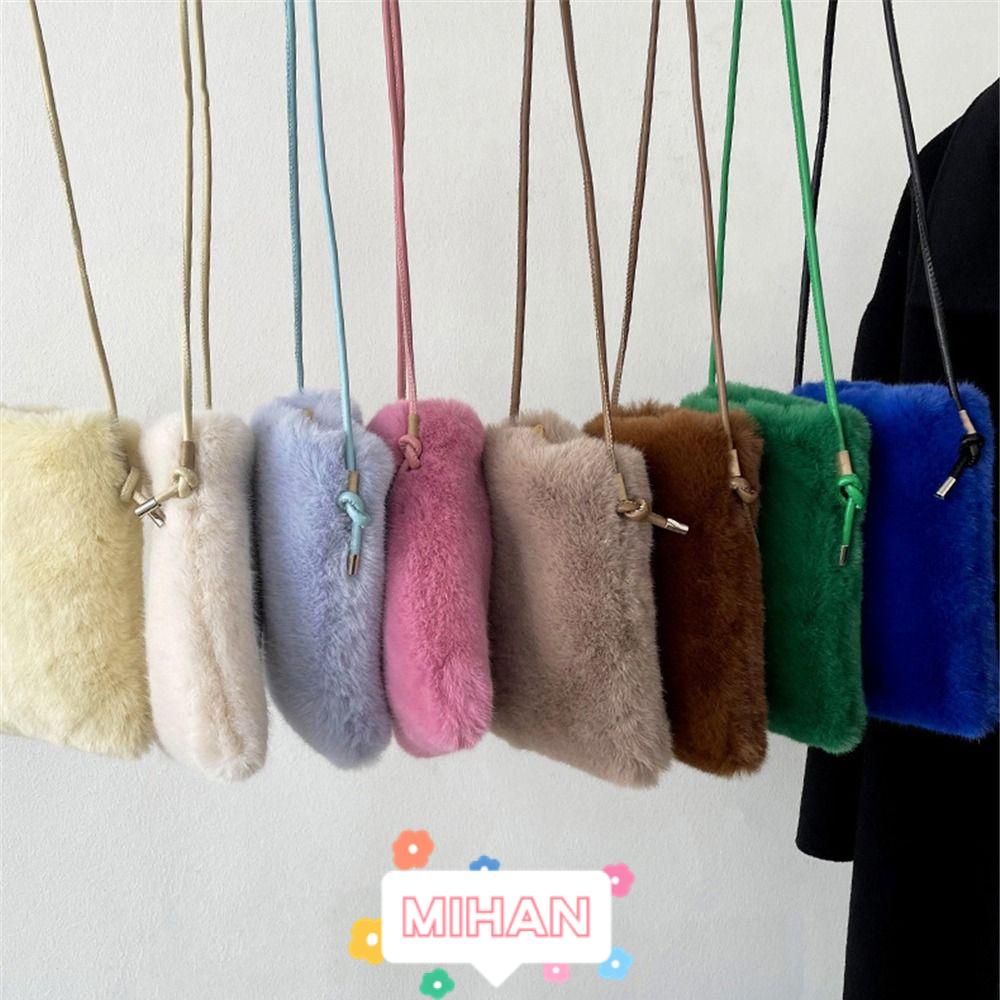 Túi Xách Đeo Vai Phủ Lông Giả Mềm Thời Trang Đáng Yêu MIHAN1