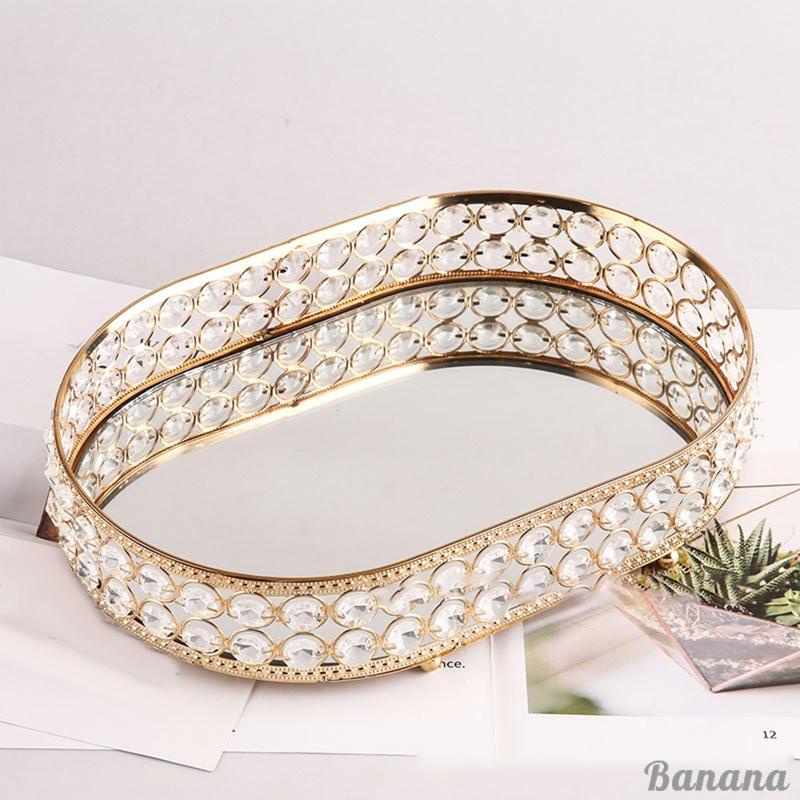 Khay Đựng Nước Hoa / Mỹ Phẩm Có Gương Trang Điểm Tiện Dụng Cho Phòng Ngủ / Tiệc Cưới
