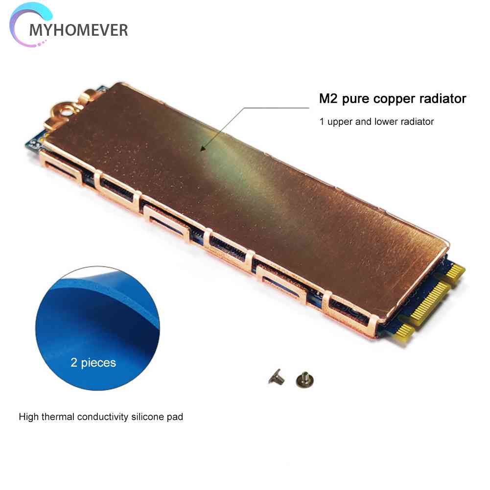 Bộ TảN NhiệT M.2 SSD KèM ĐệM Silicone Cho Laptop