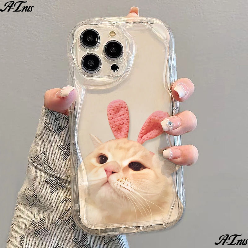✅Ốp Điện Thoại Mềm Trong Suốt Chống Sốc Hình Tai Mèo Cho iPhone14 / 13promax 12 / 11 7 / 8p xs / r