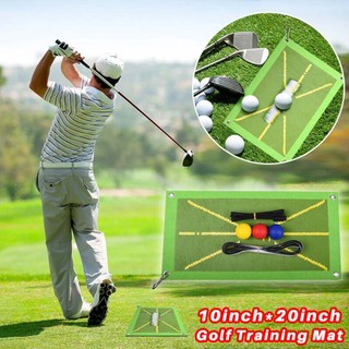 Golf Training Mat for Swing Detection Batting Golf Divot Grass Mat Set Portable