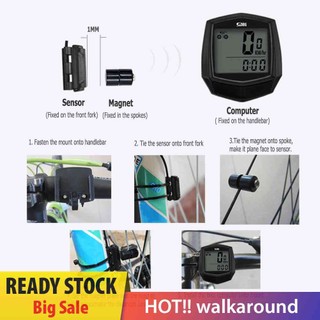 Đồng Hồ Đo Tốc Độ Có Dây Chống Nước Cho Xe Đạp