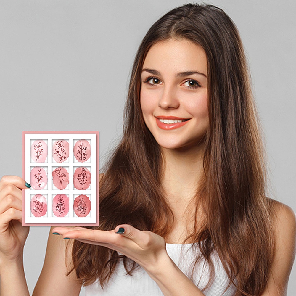 1 Tấm Tem Dán Trang Trí Album Ảnh Bằng Nhựa PVC 16x11x0.3cm