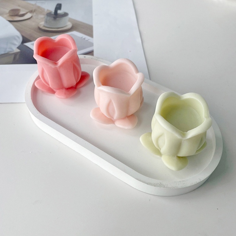 Khuôn Làm Chậu Hoa Tulip / Giá Đỡ Bút Bằng Silicone