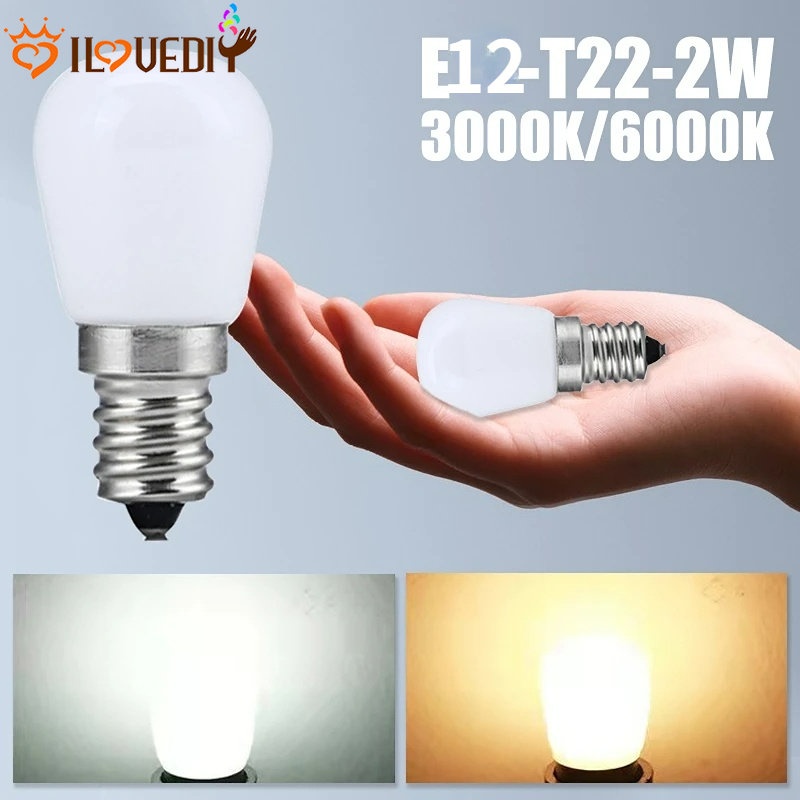 Bóng Đèn LED Mini E12 220V SMD 2W Ánh Sáng Trắng Ấm Đa Ứng Dụng Cho Tủ Lạnh