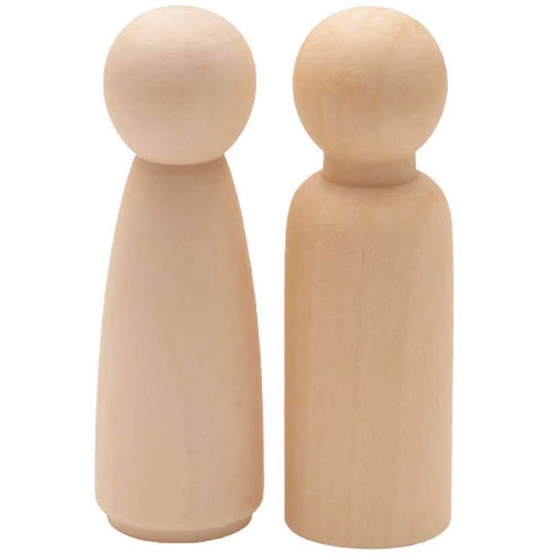 Set 10 Búp Bê Gỗ Tự Vẽ 35-55cm