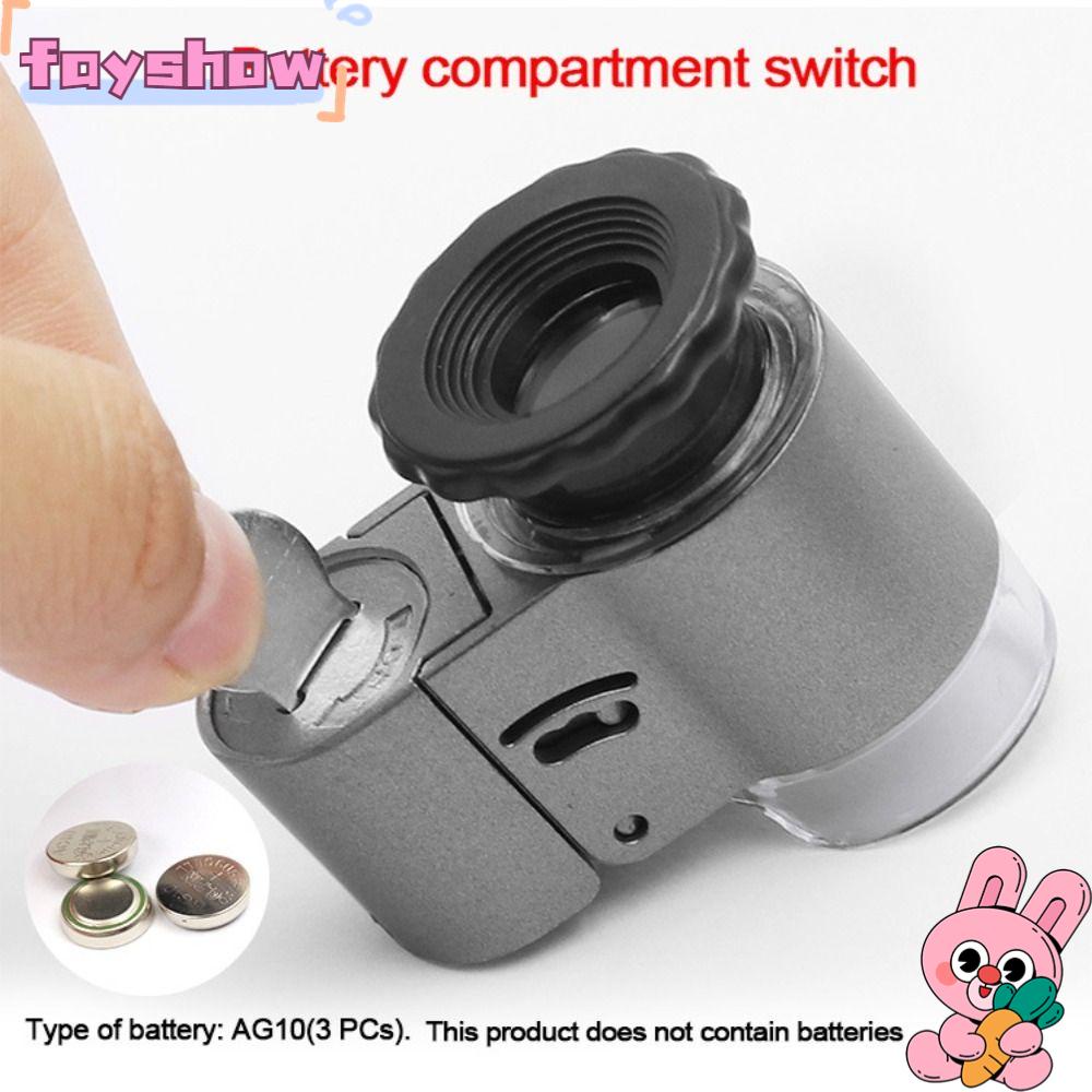 Kính Lúp Acrylic Phóng Đại 50x Kèm Đèn UV Kiểm Tra Trang Sức Tiện Dụng