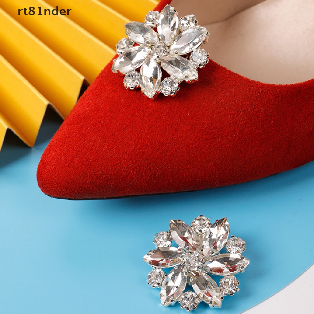 Rt 1 Kẹp Giữ Giày Cao Gót Đính Đá Lấp Lánh Trang Trí Đám Cưới Cho Nữ