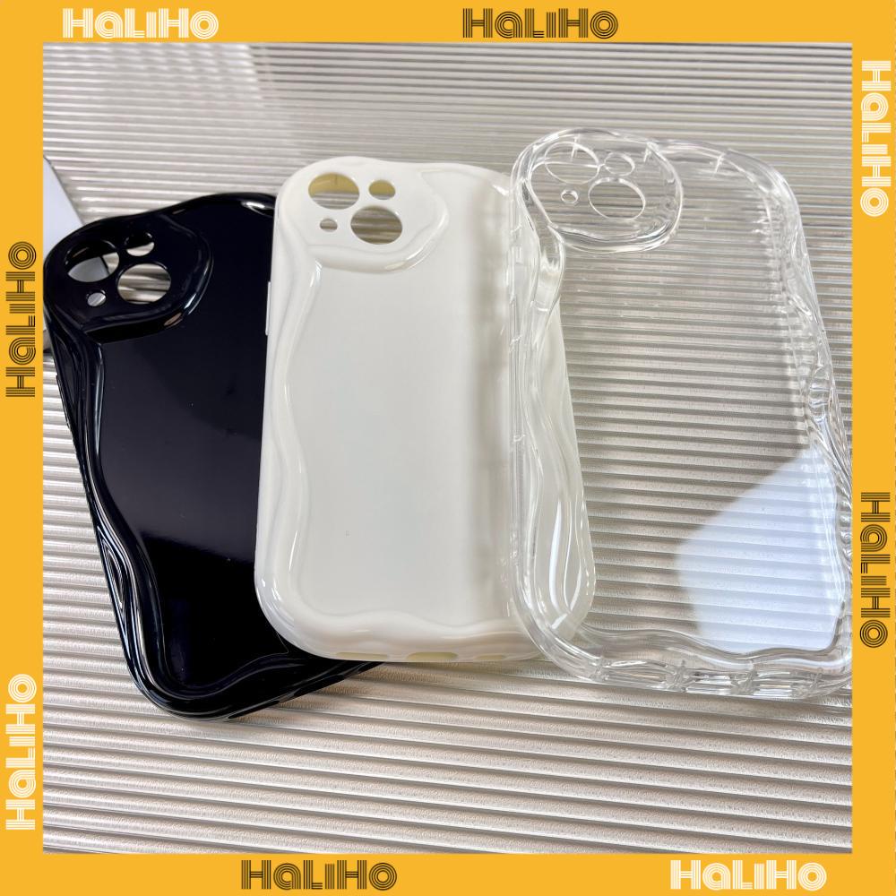 Case iPhone 11 Pro Max TPU Soft Simple Case Glossy Curved Wave Case Clear White Black Camera Protection Shockproof For iPhone 14 13 12 11 Plus Pro Max 7 Plus X XR