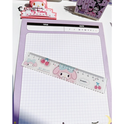SANRIO Thước Thẳng 15Cm Họa Tiết Kuromi Cinnamoroll Dễ Thương Xinh Xắn