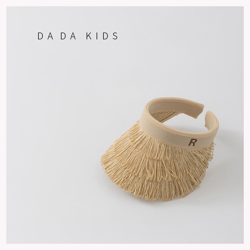 Mũ Cói Đi Biển Hở Chóp Chống Nắng Thời Trang Mùa Hè Phong Cách Hàn Quốc Cho Bé Gái