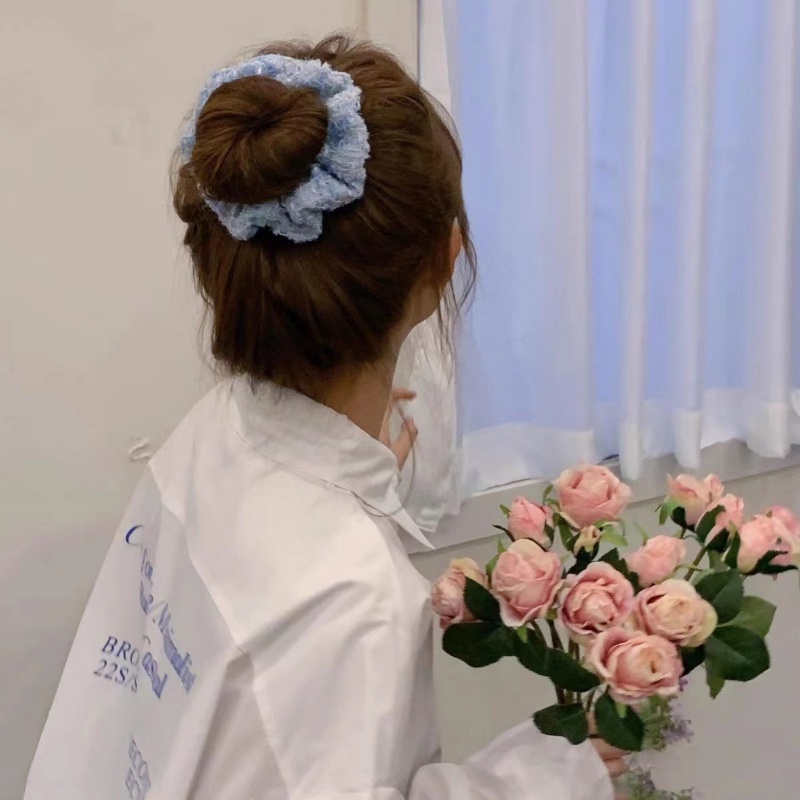 Dây Cột Tóc Dệt Kim Bản Lớn Phong Cách Hàn Quốc Thanh Lịch