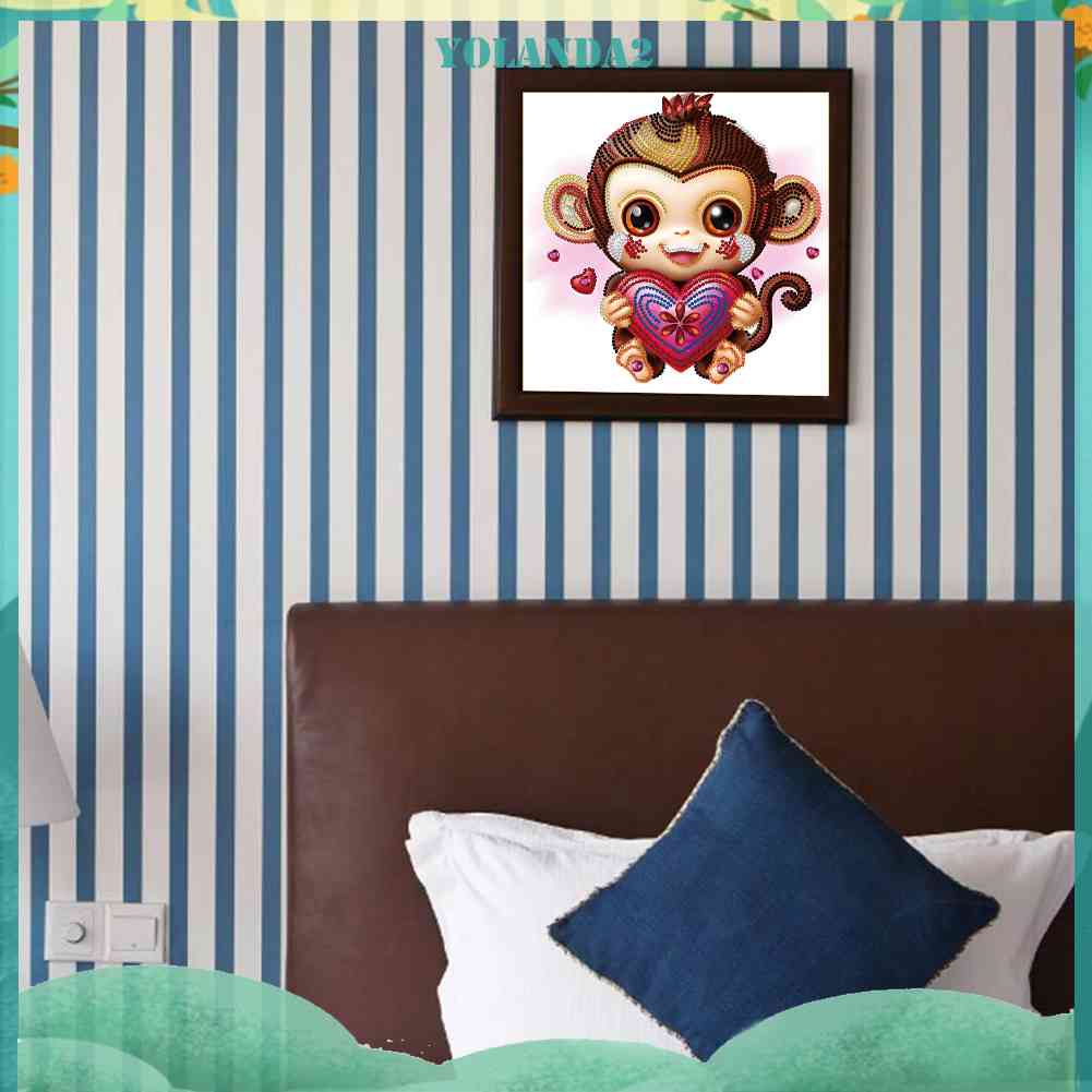 Bộ Tranh Đính Đá 5D Họa Tiết Động Vật Độc Đáo DIY Dùng Trang Trí Nhà Cửa