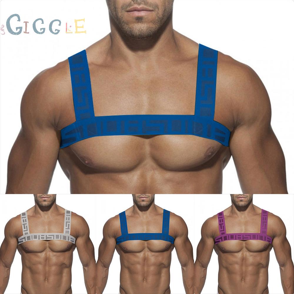 【GIGGLE】Men Men Corsets Belt Bodybuilding Corsets Decorative Shoulder Straps GYM
