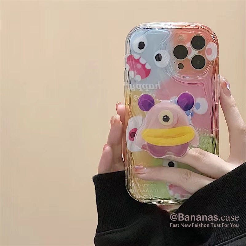 Ốp Điện Thoại Mềm Có Giá Đỡ Hình Quái Vật Cho iPhone 14 Plus 14 13 12 11 Pro Max X Xr Xs Max 7 8 6 6s Plus SE2020