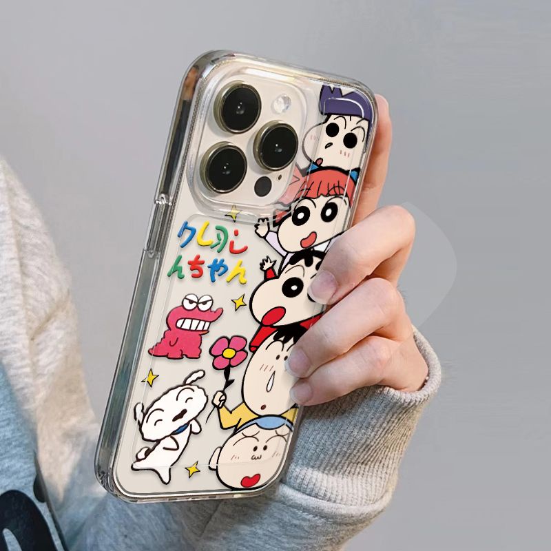 ✅Ốp Điện Thoại Mềm Trong Suốt In Hình Shin-Chan Cho iPhone 14Promax 13 / 12 / 11 xr / xs 7 / 8Plus T5JZ