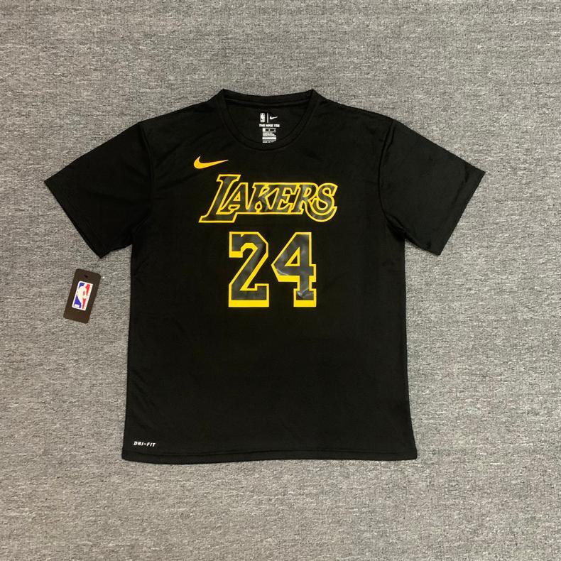 Áo Thun Bóng Rổ Tay Ngắn In Hình Lakers Chất Vải Khô Thoáng Nhanh Thời Trang