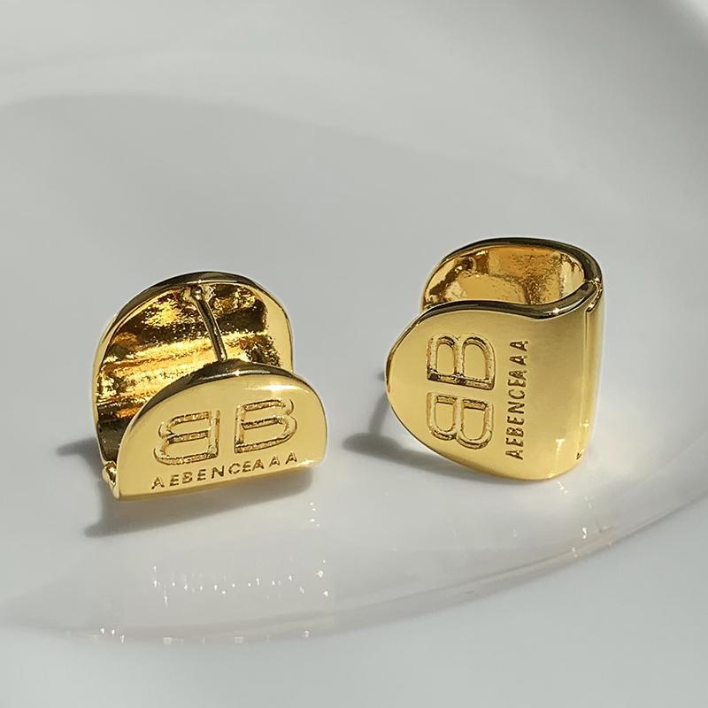 Bông Tai Mạ Bạc 925 Hình Chữ b Phong Cách Âu Mỹ