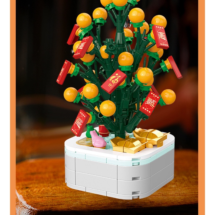 Đồ Chơi Lắp Ráp Hình Cây Sáng Tạo Phù Hợp Làm Quà Năm Mới