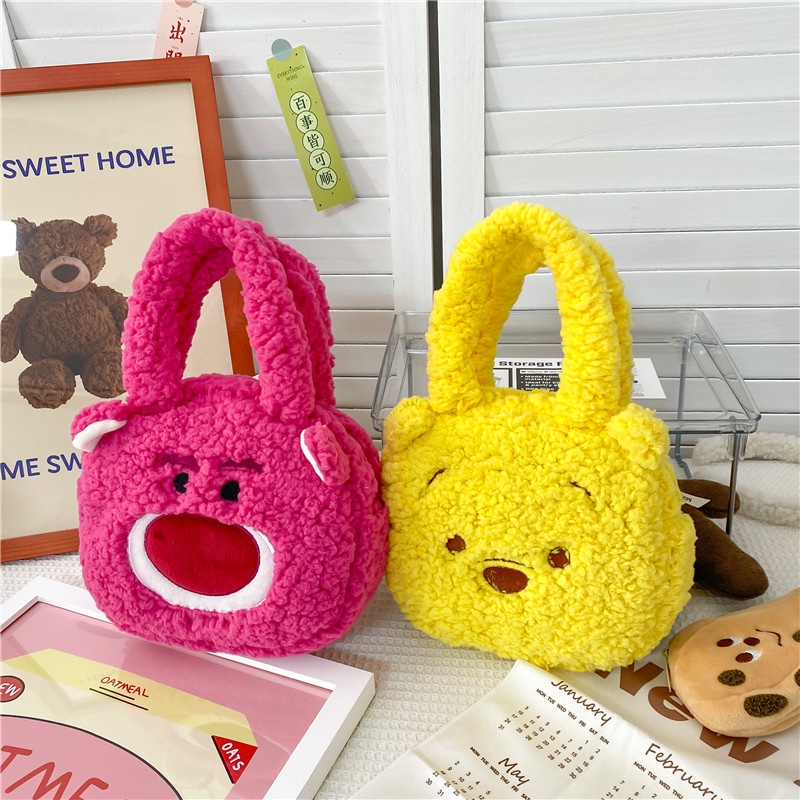 Túi Đeo Chéo Hình Gấu Pooh Hoạt Hình Dễ Thương