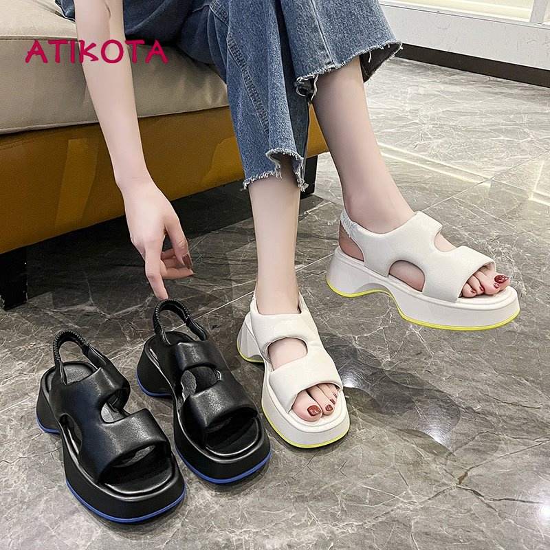 Atikota Xăng đan Thể Thao Hở Ngón Đế Dày Thoáng Khí Thoải Mái Chống Mài Mòn Cho Nữ