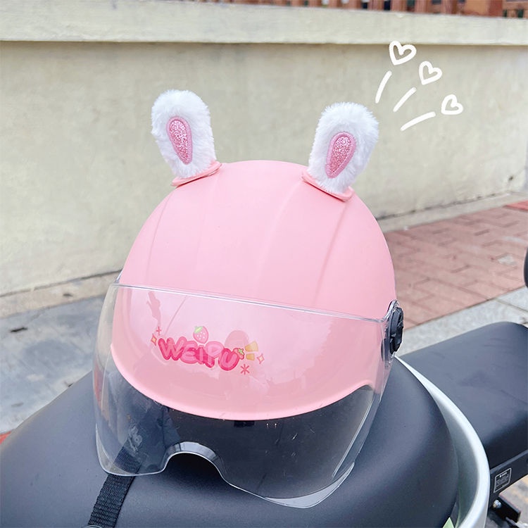 * * Nhãn Dán Trang trí xe Hơi / Mũ Bảo Hiểm Hình Tai Thỏ Dễ Thương Sáng Tạo