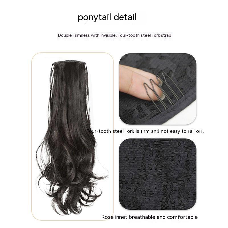 Tóc Giả Đuôi Ngựa Dài Xoăn Tự Nhiên Dễ Thương Dành Cho Nữ