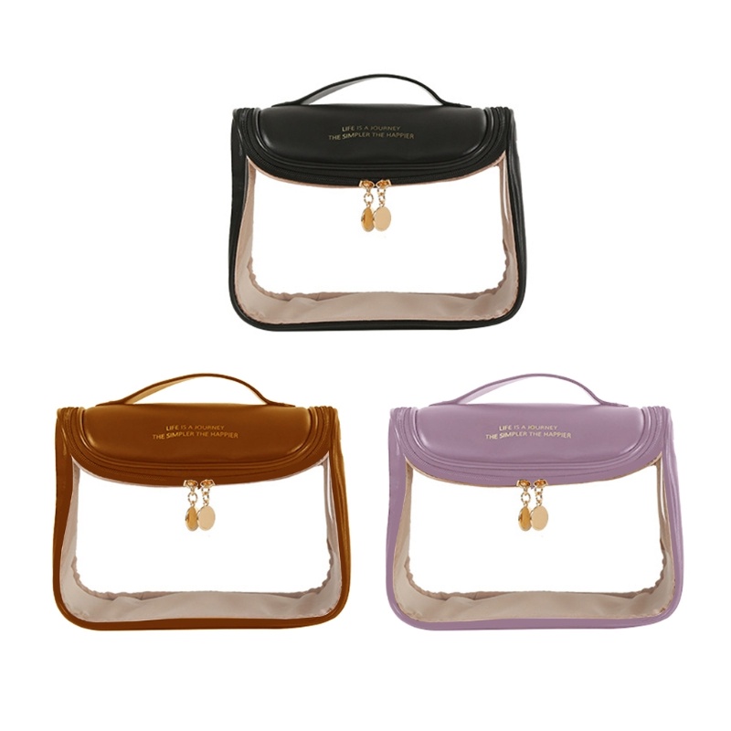 Túi Đựng Mỹ Phẩm Trong Suốt Sức Chứa Lớn Tiện Dụng Khi Đi Du Lịch