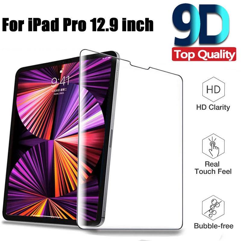 Kính Cường Lực Bảo Vệ Toàn Màn Hình Cho iPad Air Mini 6 5 4 3 2 1 10.5 10.9 7.9 8.3 9D Pro 11 12.9 2015 2017 2018 2020 2021 2022 10 9 8 7 6 5 10 10.2 9.7